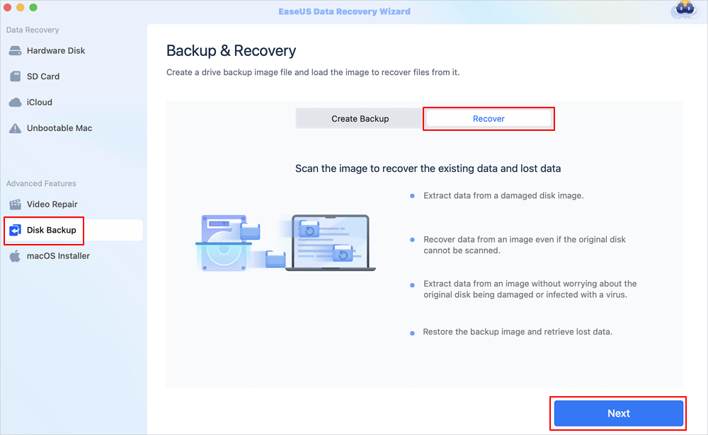 récupérer une sauvegarde de disque avec EaseUS