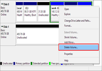 Partition von SSD löschen