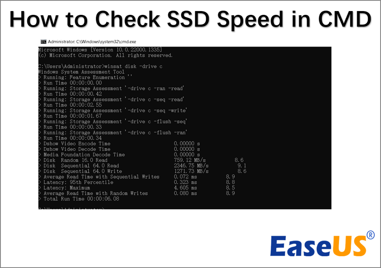 Bild von check ssd speed cmd